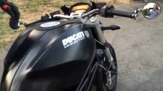 Ducati Monster 696 Termignoni Exhaust Sound [upl. by Nahgaem]