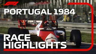 1984 Portuguese Grand Prix Race Highlights  DHL F1 Classics [upl. by Akimyt]