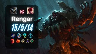 RENGAR JUNGLE vs LEE SIN  EUW LoL Challenger Patch 144 [upl. by Rafaelita]