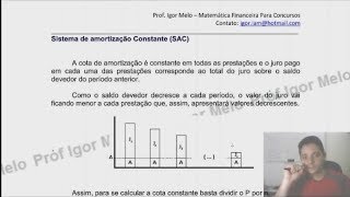 aula 19  SISTEMA DE AMORTIZAÇÃO CONSTANTE [upl. by Leroi769]