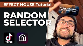 Random Selector Filter  Effect House Tutorial  Create your own TikTok AR Filter [upl. by Yasmin]