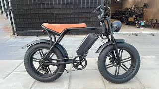 OUXI V8 Electric Bike 750W Motor 48V 15Ah Removable Larger Battery 20 Fat Tire Electric Bike [upl. by Airotkciv]