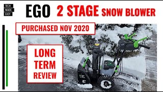 LONG TERM REVIEW EGO 2 Stage Snow Blower SNT2400 SNT2405 SNT2406 [upl. by Nelrah109]