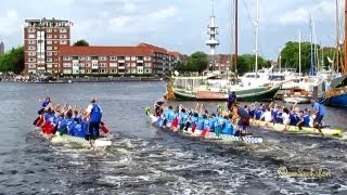 Drachenbootrennen in Emden 2013 Emder Hafenmeile [upl. by Emlynne]