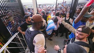 Copa America Chaos Soccer fans seen breaching security at Miamis Hard Rock Stadium [upl. by Cherice]