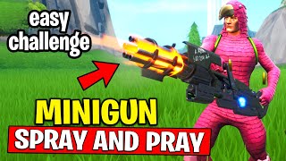 Deal Damage to Opponent Structures with a Minigun  SPRAY AND PRAY CHALLENGES GUIDE FORTNITE [upl. by Nies521]