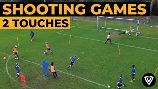 3 Fun 2 Touch Shooting Games  Soccer Drills  Football Exercises [upl. by Etnoval]