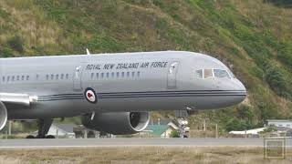 RNZAF 757 Departing Wellington for Whenuapai in 4K [upl. by Assenab754]