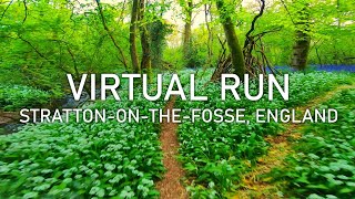 Virtual Run  StrattonontheFosse England in Spring  Treadmill Running Scenery [upl. by Cesare]