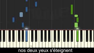 Amir  Longtemps piano facile avec paroles [upl. by Yttocs540]