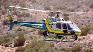 AS350 Landing amp Takeoff Los Angeles County Sheriff Helicopter Airbus H125 N962LA [upl. by Erika510]