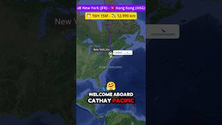 🇺🇸✈️ Cathay Pacific Flight New York to Hong Kong  16 Hours Nonstop 🇭🇰✈️travel flight aviation [upl. by Okechuku]