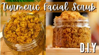 Homemade TURMERIC Face Scrub  Lighten Dark Spots amp Get Glowing Skin [upl. by Morven]