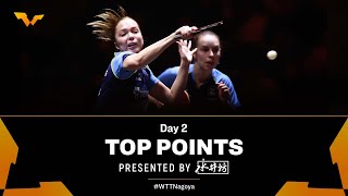 Top Points of Day 2 presented by Shuijingfang  WTT Finals Women Nagoya 2023 [upl. by Aciram]