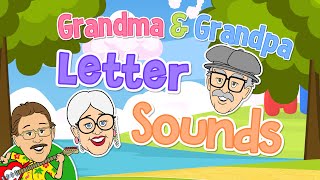 Grandma and Grandpa Letter Sound Song  Jack Hartmann Letter Sounds [upl. by Annwahsal]