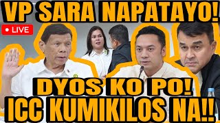 DUTERTE NANGANGANIB MATAPOS ISIWALAT NA KUMIKILOS NA ANG ICC VP SARA NAPATAYO [upl. by Lowney]