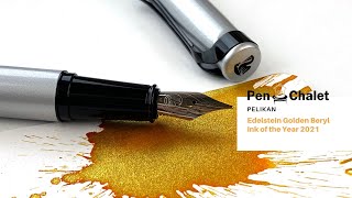 Pelikan Golden Beryl Ink of the Year Fountain Pen Ink Unboxing [upl. by Xever]