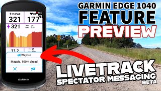 Garmin EDGE LiveTrack Spectator Messaging Feature Preview  Lama Rides [upl. by Ilzel]