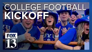 FOX Sports Big Noon Kickoff a smashing success at BYU [upl. by Ennaecarg38]