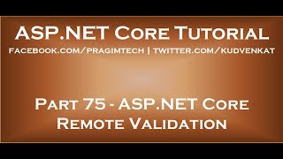 ASP NET core remote validation [upl. by Ozzy324]