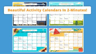 Create Beautiful Senior Care Activity Calendars in 2Minutes  By Golden Carers [upl. by Rosabella221]