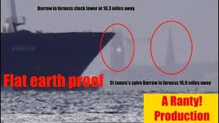 Barrow in furness 17 miles churches and clock tower Flat earth proof [upl. by Anirahtak542]