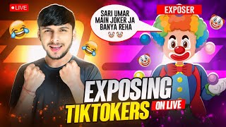 EXPOSING TIKTOKERS ON LIVE 😭🤡 HEADPHONES MUST 🎧 nonstopgaming free fire live [upl. by Imar]