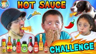 HOT SAUCE CHALLENGE Spicy Alert Waahhh Wahhhh FUNnel Vision Tries 15 Spicy Bottles [upl. by Eimmac]