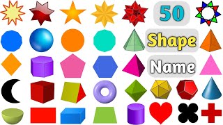 Shapes Vocabulary ll 50 Shape Names in English with Pictures ll Shape English Vocabulary [upl. by Llenahc753]