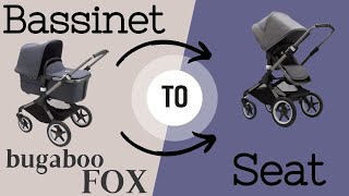 How to change a Bugaboo fox BASSINET to SEAT [upl. by Yrellav]