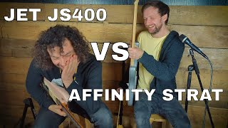 Squier Affinity Strat VS Jet JS400 [upl. by Ahselrak]