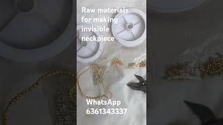 invisiblenecklace handmadenecklaces invisible shortstrendingnecklace shortsviral rawmaterials [upl. by Zitvaa]