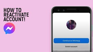 How To Reactivate Messenger Account easy [upl. by Coridon]