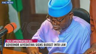 WATCH Governor Aiyedatiwa Signs 2024 Ondo Budget Into Law [upl. by Dripps]