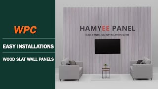 How to Install EASY Wood Slat Wall Panels  Hamyee Panel  WPC INTERIOR EASY INSTALLATIONS [upl. by Metabel]