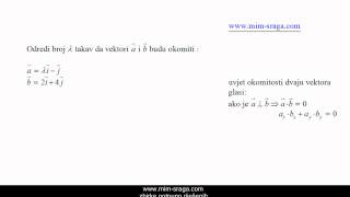 Matematika 3 vektori uvijet okomitosti dvaju vektora  zbirka potpuno riješenih zadataka [upl. by Ananna]