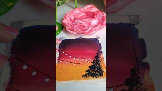 Easy water colour painting 😍🎄acrylic painting easy art  drawing water colour ytshots painting [upl. by Nosirrah]