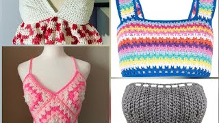 Remarkable Fashionable Elegant Crochet Crop Top Design Patterns Fall Ideas Diy Projects [upl. by Chaille843]