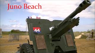 Ordnance QF 25 pounder à Juno Beach [upl. by Jehial]