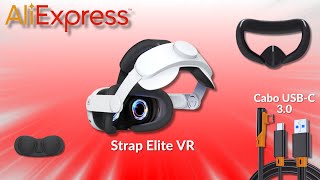 AliExpress Strap Elite Q3 e Cabo USBC 30  Unboxing e Primeiras Impressões aliexpress vr [upl. by Bathsheeb750]