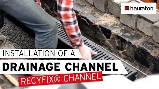 How to Install a Channel Drain  RECYFIX Drainage Channel [upl. by Ahsinra92]