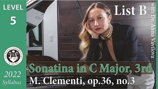 Sonatina in C Major 3rd mov Op36 No3 by M Clementi  RCM Repertoire Gr5 List B [upl. by Wolbrom757]