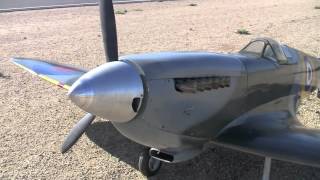 RC Clark Industries Spitfire Maiden Dead Stick 2013 Dec [upl. by Amand9]