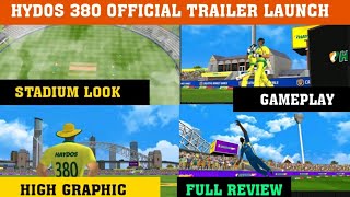 HYDOS 380 CRICKET GAME OFFICIAL TRAILER LAUNCH HIGH GRAPHICGAMEPLAYANIMATION FULL REVIEW [upl. by Alleuqram]