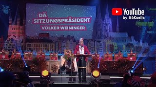 Der Sitzungspräsident quotVolker Weiningerquot Karneval in Köln 2023 [upl. by Lyrem141]