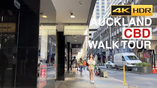 Auckland CBD Walkthrough on Saturday Morning New Zealand 4K HDR [upl. by Rafaello]