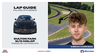 iRacing Lap Guide Porsche Cayman GT4 at Oulton Park [upl. by Esinek]