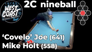 Covelo Joe Palley vs Mike Holt Lucasi West Coast Tour San Diego 2C Nineball [upl. by Alaecim]