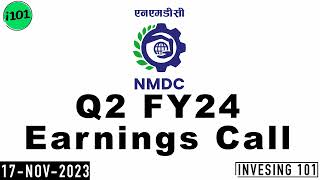 NMDC Limited Q2 FY24 Earnings Call  NMDC Limited Concall  2024 Q2 Results [upl. by Ashleigh620]