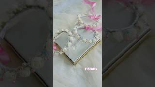 Tiaras headdress handmade pearlhandmade diy pearlbeading tiara headdress crown viralvideo [upl. by Etnuhs]